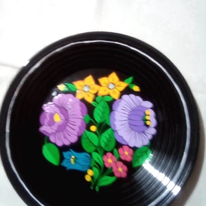 Kalocsai kézzel festett porcelán tányér . - Meska.hu