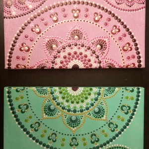 Párban - mandala festmény: egymásra talált kettős - otthon & életmód - dekoráció - spiritualitás - mandala - Meska.hu