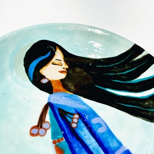 Egyedi, kézzel festett tányér - otthon & életmód - konyhafelszerelés, tálalás - tálalás - tányér & étkészlet - Meska.hu