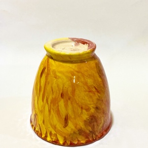 Tűz mintájú, kézzel festett fül nélküli bögre - otthon & életmód - konyhafelszerelés, tálalás - tálalás - bögre & csésze - Meska.hu