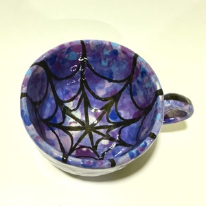 Halloween-i mintás kézzel festett bögre - otthon & életmód - konyhafelszerelés, tálalás - tálalás - bögre & csésze - Meska.hu