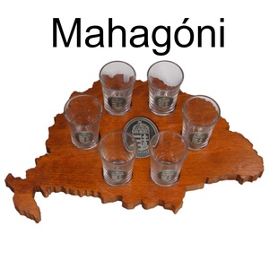 Faragott italkínáló Nagy-Magyarország alakú, címer óncimkével. - otthon & életmód - Meska.hu