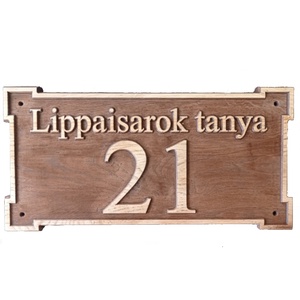 Házszámtábla ''Bástya 400x200mm, fa, Otthon & Életmód, Ház & Kert, Házszám, Famegmunkálás, MESKA