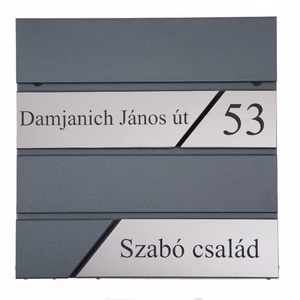 Egyedi feliratos újságtartós fém postaláda (antracit) - otthon & életmód - ház & kert - postaláda - Meska.hu