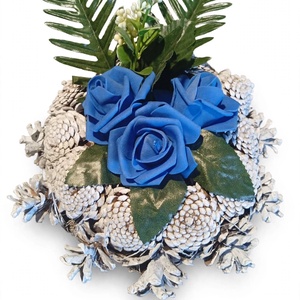 Toboz koszorú , Karácsony, Adventi díszek, Adventi gyertyadíszek és koszorúdíszek, Virágkötés, MESKA