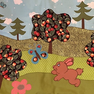 Falvédő Cseresznyés kert 200x75cm - otthon & életmód - babaszoba, gyerekszoba - falvédő gyerekszobába - Meska.hu