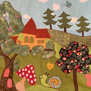 Falvédő Cseresznyés kert 200x75cm - Meska.hu