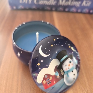 Levendula illatú szójaviasz gyertya, Karácsony, Karácsonyi lakásdekoráció, Karácsonyi illatgyertya, mécses, Gyertya-, mécseskészítés, MESKA