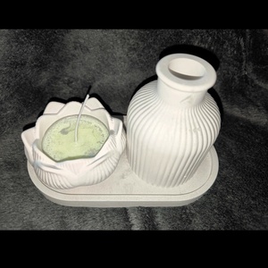 Lótuszvirágos kerámia ajándék szett , Művészet, Szobor, Kerámia, , MESKA