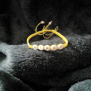 Szűz horoszkópos karkötő, Ékszer, Karkötő, Fonott karkötő, Csomózás, MESKA