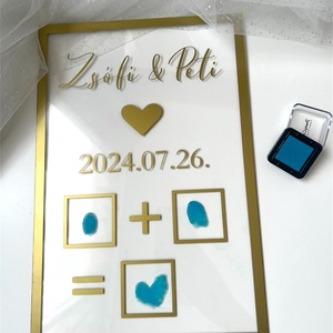 Ceremónia ujjlenyomat plexi , Esküvő, Emlék & Ajándék, Nászajándék, Ceremónia szett, Mindenmás, MESKA