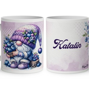 Névvel kérhető - Áfonyás manó sok áfonyával mintás bögre, Otthon & Életmód, Konyhafelszerelés, tálalás, Tálalás, Bögre & Csésze, , MESKA