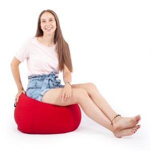 Piros Babzsák Puff, , , MESKA