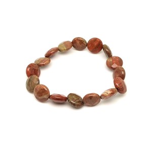 Wood lace stone fazettált kör karkötő 12x5-5,5mm, Ékszer, Karkötő, Ásványkarkötő, , MESKA