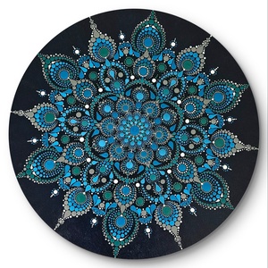 Kék csillag mandala, Otthon & Életmód, Dekoráció, Spiritualitás, Mandala, Festészet, Festett tárgyak, MESKA
