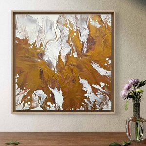 Felszabadulás Fluid Art festmény (30 x 30 cm), Művészet, Festmény, Akril, Festészet, Festett tárgyak, MESKA