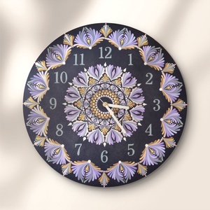 Liliom mandala falióra, Otthon & Életmód, Dekoráció, Fali és függő dekoráció, Falióra & óra, Festészet, Festett tárgyak, MESKA