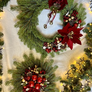 Karácsonyi kopogtató és adventi asztaldísz - karácsony - adventi díszek - adventi gyertyadíszek és koszorúdíszek - Meska.hu