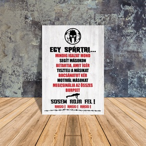 Spartan Race poszter - Egy igazi spártai... - Különleges ajándékötlet, szülinap, névnap, karácsony vagy csak úgy, Otthon & Életmód, Dekoráció, Kép & Falikép, Fotó, grafika, rajz, illusztráció, Papírművészet, MESKA