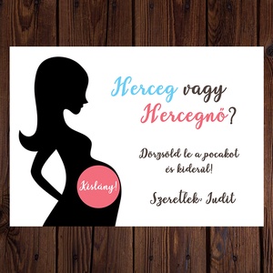 Baba bejelentés kislány vagy kisfiú? - vicces, kaparós sorsjegy hatású lap - otthon & életmód - papír, írószer - Meska.hu