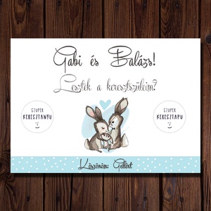 Keresztszülő felkérő lap - Lesztek a keresztszüleim? felirat + apró ajándékkal - otthon & életmód - papír, írószer - Meska.hu