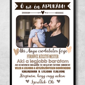 Apák napi ajándék, legjobb apa poszter A4 méretben, keret nélkül - Meska.hu