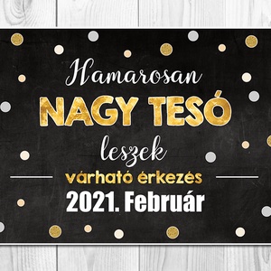 Babaváró fotózáshoz poszter - Kismama fotózás, tesó leszek A3 méret, keret nélkül - ruha & divat - babaruha & gyerekruha - babafotózási ruha és kellék - Meska.hu