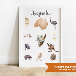 Ausztrália állatvilága - nyomtatható képek, digitális formátumban, e-mailben, Otthon & Életmód, Poszter, Dekoráció, Kép & Falikép, Fotó, grafika, rajz, illusztráció, MESKA