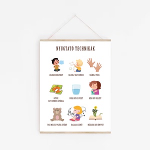 Nyugtató technikák, érzések, érzelmek - nyugi sarok poszter gyerekeknek, A4 méretben, calm down corner, Otthon & Életmód, Babaszoba, gyerekszoba, Babaszoba kép, Papírművészet, MESKA