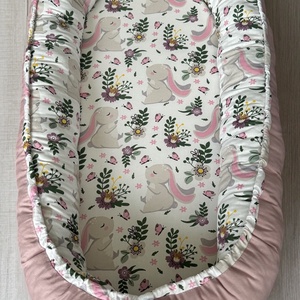 Nyuszi mintás babafészek szett - otthon & életmód - babaszoba, gyerekszoba - babafészek - Meska.hu