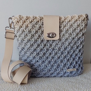 Ombre horgolt táska, Táska & Tok, Kézitáska & válltáska, Vállon átvethető táska, , MESKA