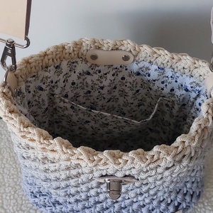Ombre horgolt táska - táska & tok - kézitáska & válltáska - vállon átvethető táska - Meska.hu