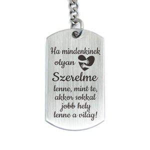 Olyan Szerelme lenne acél medálos kulcstartó, Táska & Tok, Kulcstartó & Táskadísz, Kulcstartó, , MESKA