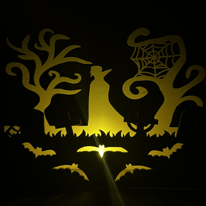 Halloween Dekoráció vámpirral és denevérekkel - otthon & életmód - dekoráció - halloween - halloweeni tök és lámpás - Meska.hu