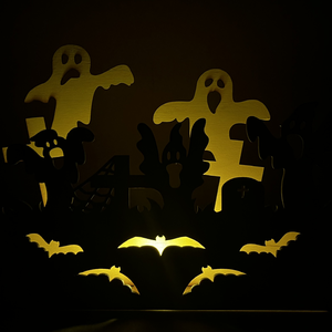 Halloween Szellemes Dekoráció - otthon & életmód - dekoráció - halloween - halloweeni tök és lámpás - Meska.hu