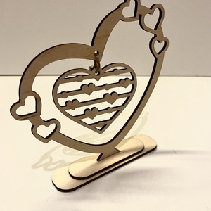 Asztaldisz valentin napra 1, Otthon & Életmód, Dekoráció, Asztal és polc dekoráció, Asztaldísz, Gravírozás, pirográfia, Famegmunkálás, MESKA