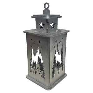 Karácsonyi ezüst mécsestartó  Téli falumotívummal, Karácsony, Karácsonyi lakásdekoráció, Ünnepi asztaldekoráció, Famegmunkálás, Gravírozás, pirográfia, MESKA