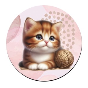 Pici cica gombolyaggal mintás bögre alátét, , , MESKA