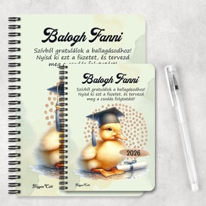 Személyre szabható - 2026 Ballagás - Kacsa mintás füzet - otthon & életmód - papír, írószer - jegyzetfüzet & napló - Meska.hu