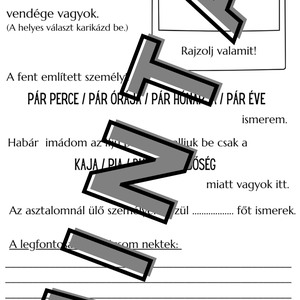 Esküvői vicces vendég kérdőív, Esküvő, Emlék & Ajándék, Köszönőajándék, , MESKA