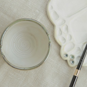 Akvarellfestő szett - organikus mintájú palettával - művészet - festmény - akvarell - Meska.hu