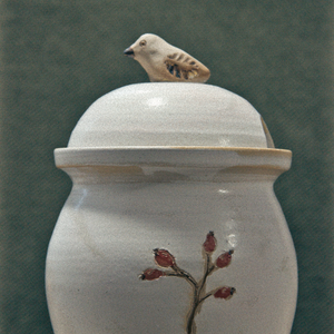 Mézescsupor csipkebogyóval és madárka fogantyúval - Meska.hu