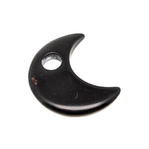 Obszidián medál átfúrt félhold 30mm, Ékszer, Nyaklánc, Medál, , MESKA
