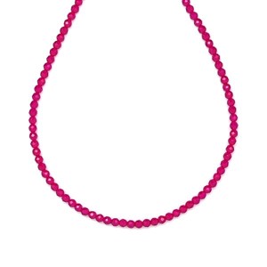 Rubin szintetikus fazettált golyó 2-2,5mm  ékszerkészítő alapanyag (füzér), Kellékek & szerszámok, Ásvány alapanyag, Ásványfüzér, , MESKA