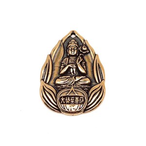 Sárgaréz medál csepp lótusz Buddha 2,5x3,5cm, Ékszer, Nyaklánc, Medál, , MESKA