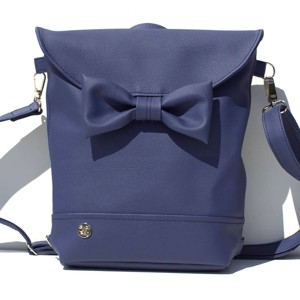 SuziartBag Sötétkék masnis kisméretű 2in1 hátizsák, Táska & Tok, Kézitáska & válltáska, Válltáska, , MESKA