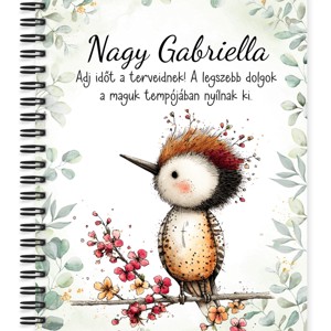 Személyre szabható - Tündéri harkály, az erdő kis dobosa mintás A6-os füzet, Otthon & Életmód, Papír, írószer, Jegyzetfüzet & Napló, , MESKA