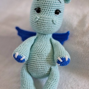 Horgolt sárkány - játék & sport - plüssállat & játékfigura - plüss sárkány - Meska.hu