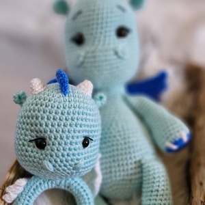 Horgolt sárkány - játék & sport - plüssállat & játékfigura - plüss sárkány - Meska.hu