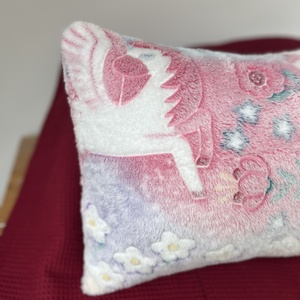 Világítós virágos unikornisos párna - játék & sport - plüssállat & játékfigura - unikornis - Meska.hu